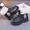 Versatile 2025 Autumn/Winter Cartoon Waterproof Leather Martin Boots for Toddlers - Boys & Girls
