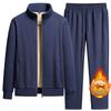 Man Casual Tracksuits Autumn Winter Men Sets Men's Fashion Plus Fleece Thickened Warm Pure Cotton Hooded Sportwear Suit