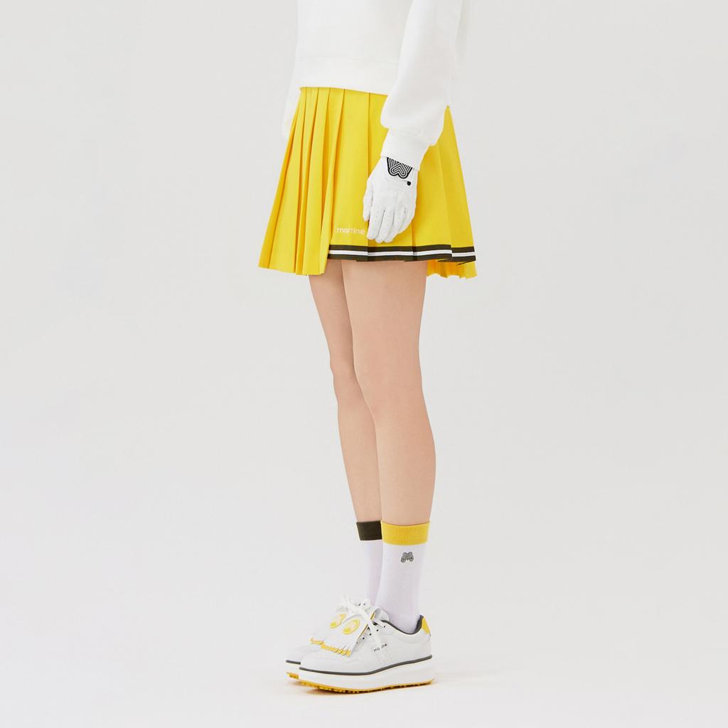 MARTINE GOLF Tip Point Pleats Culotte_Yellow