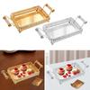 Table Decor Tray with Handles Cosmetic Rectangle Iron 45x20cm Makeup Organizer