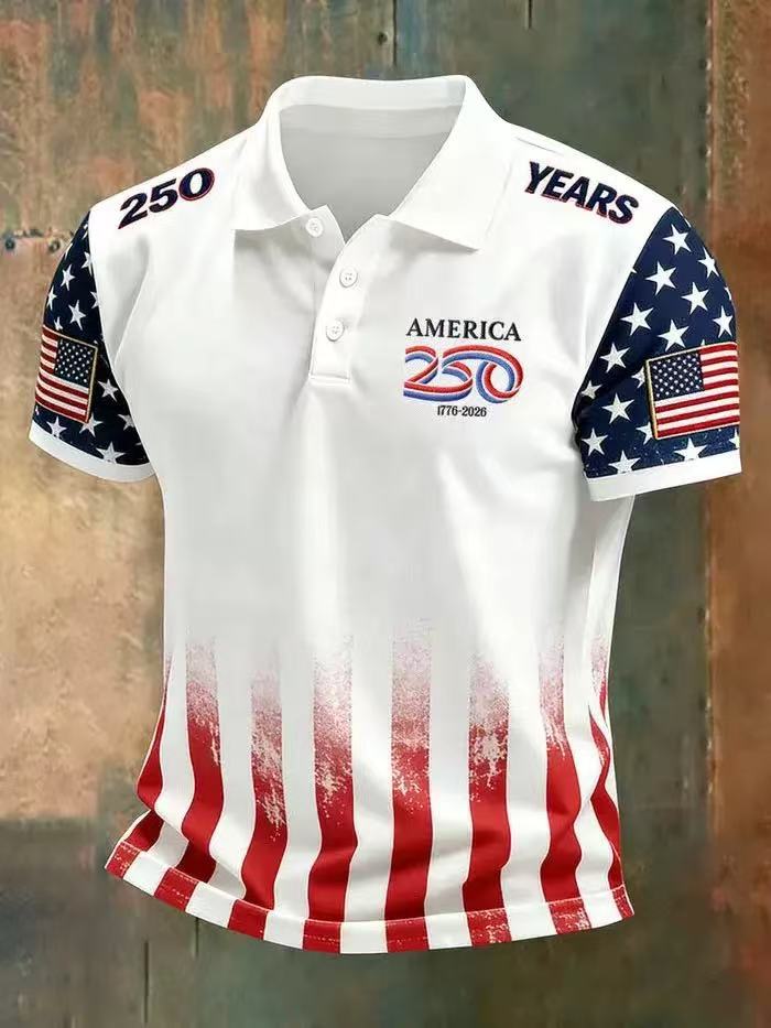 2026 Independent Station Summer Men's Casual Lapel POLO Shirt 3D Digital Printing Men's Outdoor POLO Shirt