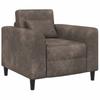 Armchair Dark Gray Faux Suede