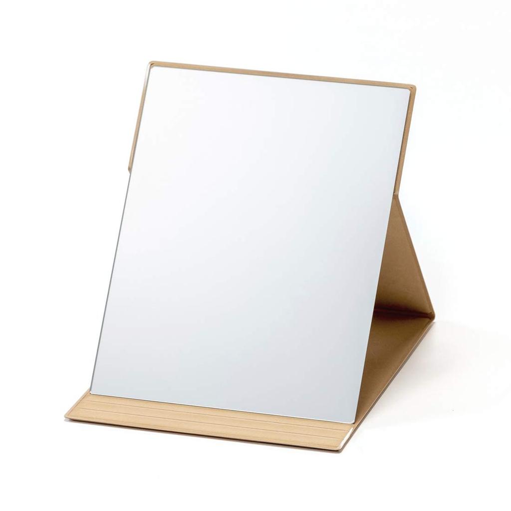 HORIUCHI MIRROR Napure Folding Large Folding Christmas Gift Mirror, Size, Beige, Mirror,