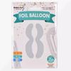 42-inch Matte White Nylon Number Balloon for Birthday or Wedding Decoration