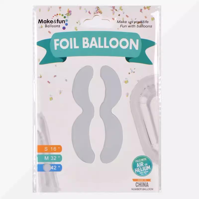 42-inch Matte White Nylon Number Balloon for Birthday or Wedding Decoration