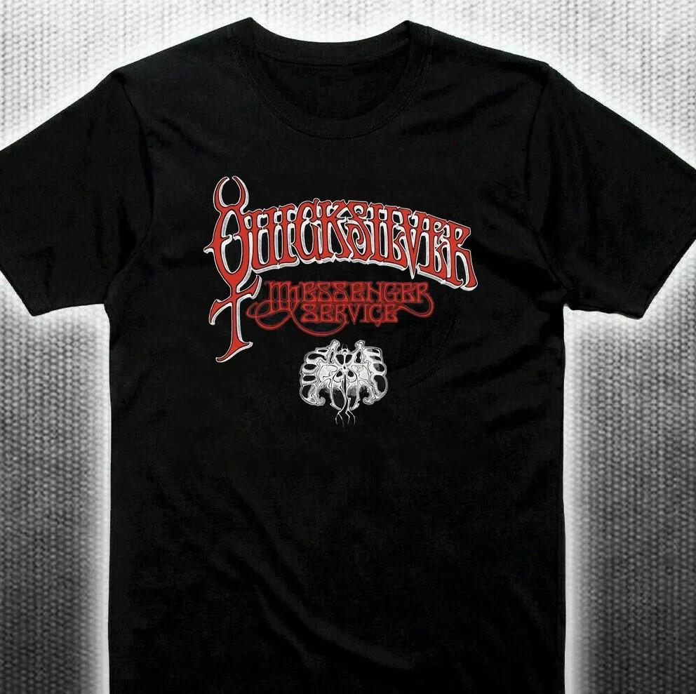 Черная Хлопковая Футболка с Логотипом Quicksilver Messenger Service S5XL Унисекс M