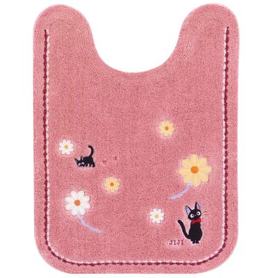 Senko Delivery Service Hana Sanpo Toilet Mat 80 X 60 Cm Pink Character Gigi Cat Ghibli 12766 Kiki's Approx.