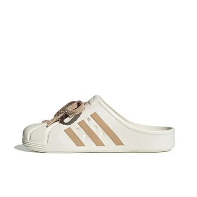 Adilette Clogs Slippers JQ2117 Unisex White Brown