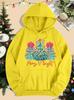 Merry Christmas Colorful Tree Women's Hoodie with Pockets - Comfy Hooded Sweatshirt for Autumn & Winter