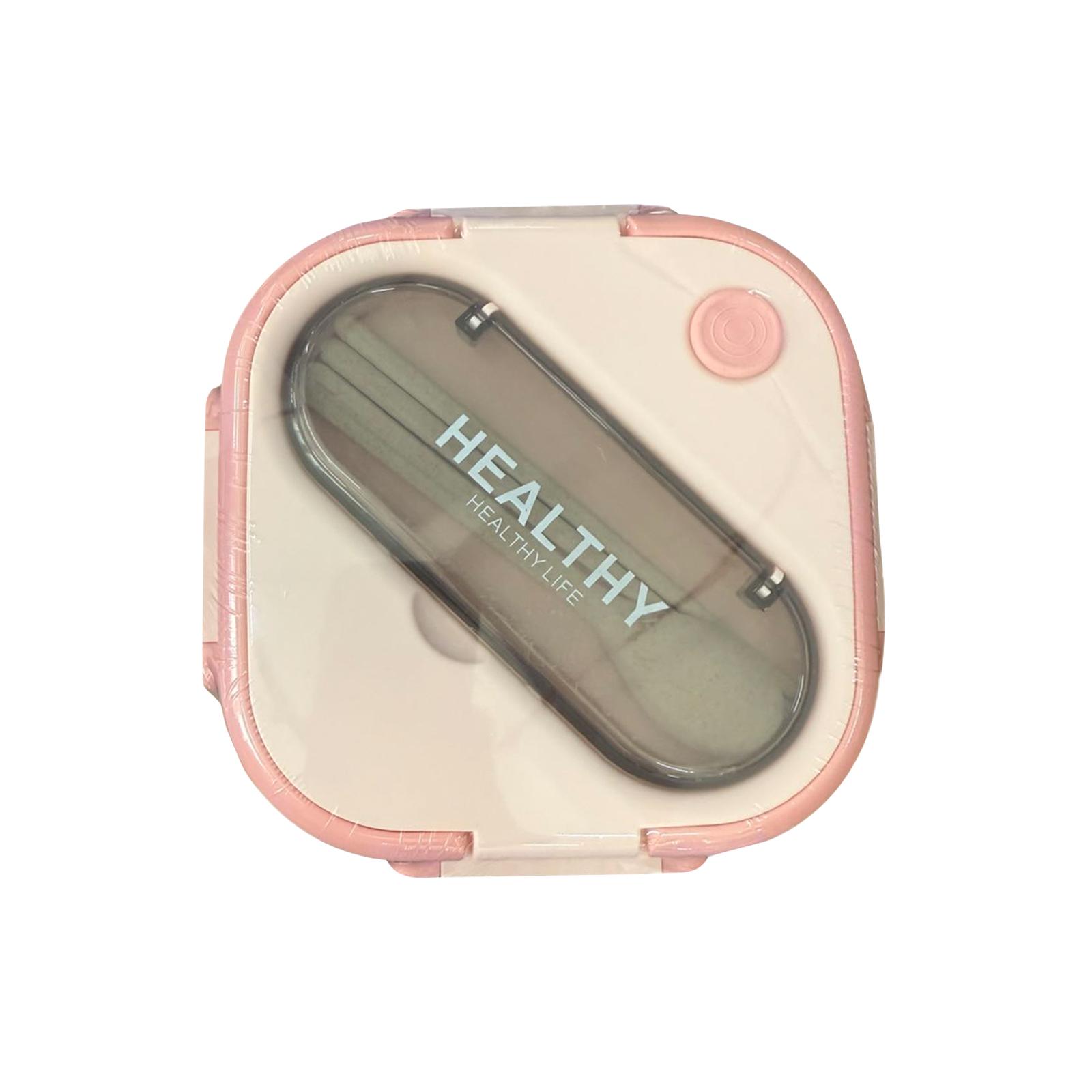 

Ланч-бокс, Ланч-бокс для малышей, Герметичный, Застежка с четырех сторон для школы, кемпинга, фиолетовый One Size розовый