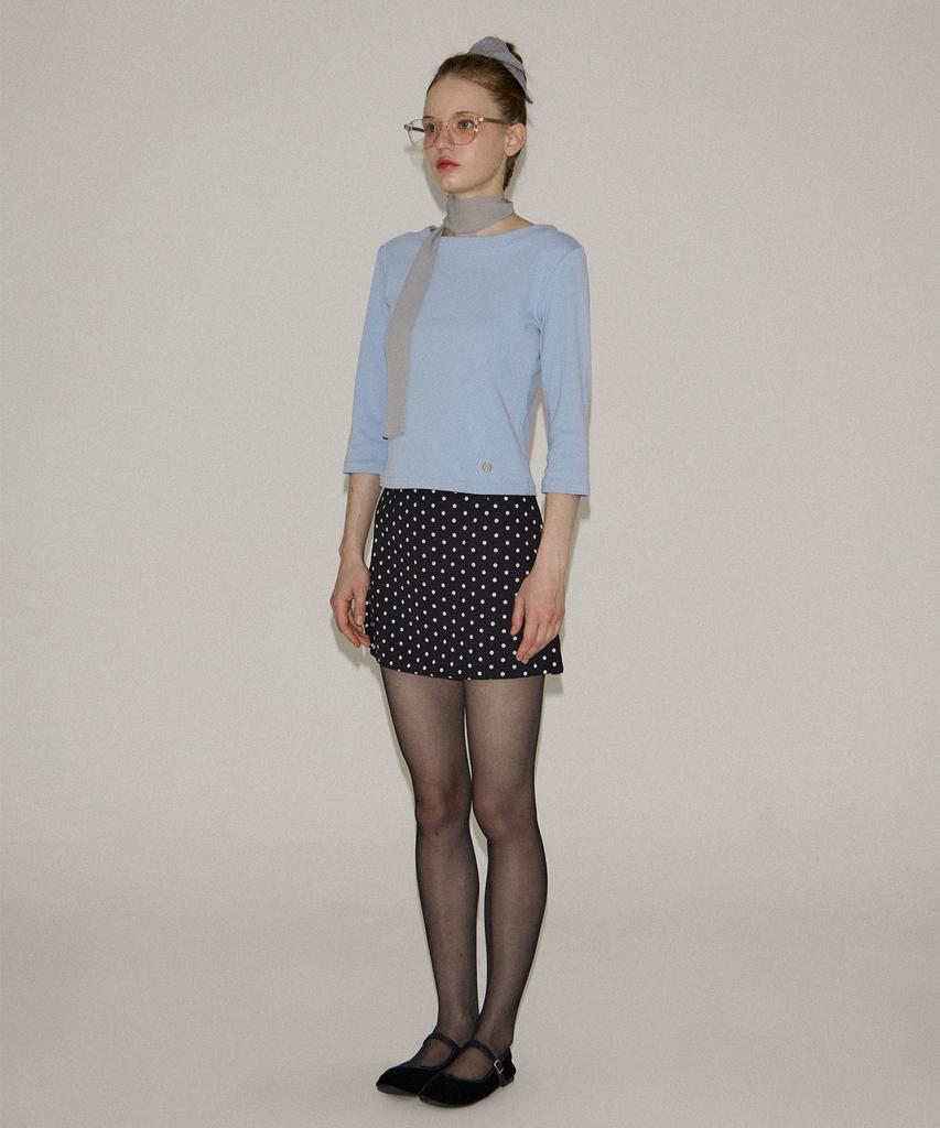 SALON DE YOHN Dot Mini Skirt_ Black
