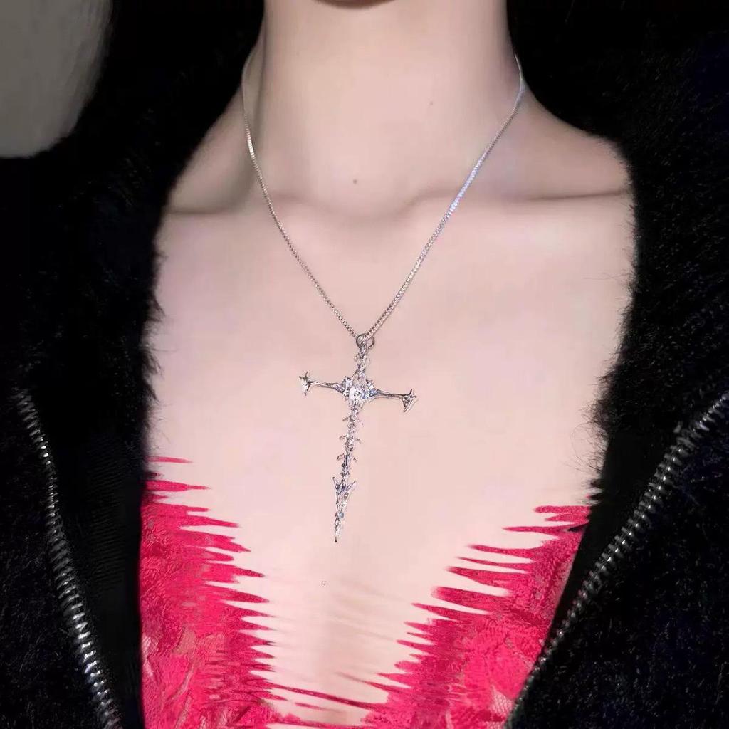 Original Skull Cross Necklace Pendant for Women and Men - Dark Style Trendy Accessory