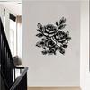 Rose Metal Wall Art, Romantic Flower Sculpture for Valentine Gift, Weatherproof Garden Fence Decor, Bedroom Hanging Sign for Rose Lovers