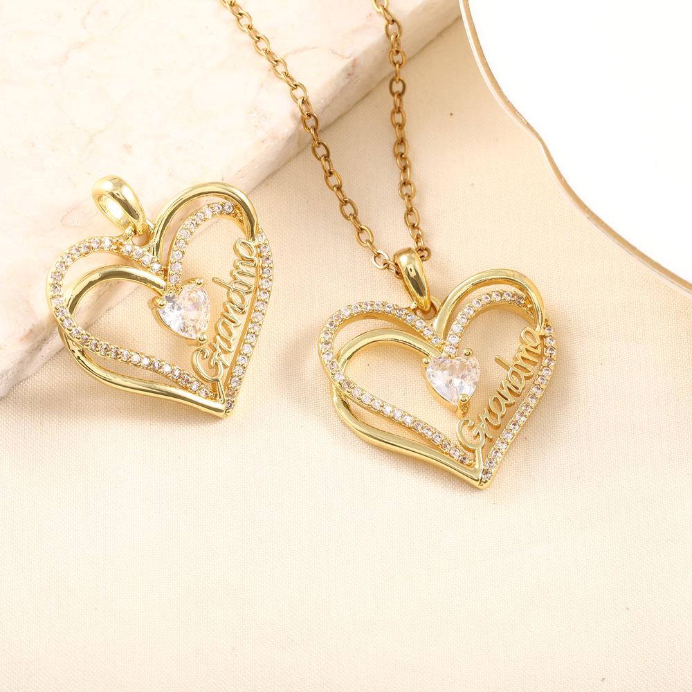 Korean-Style Zircon Heart Pendant for Women - Trendy and Versatile DIY Accessory
