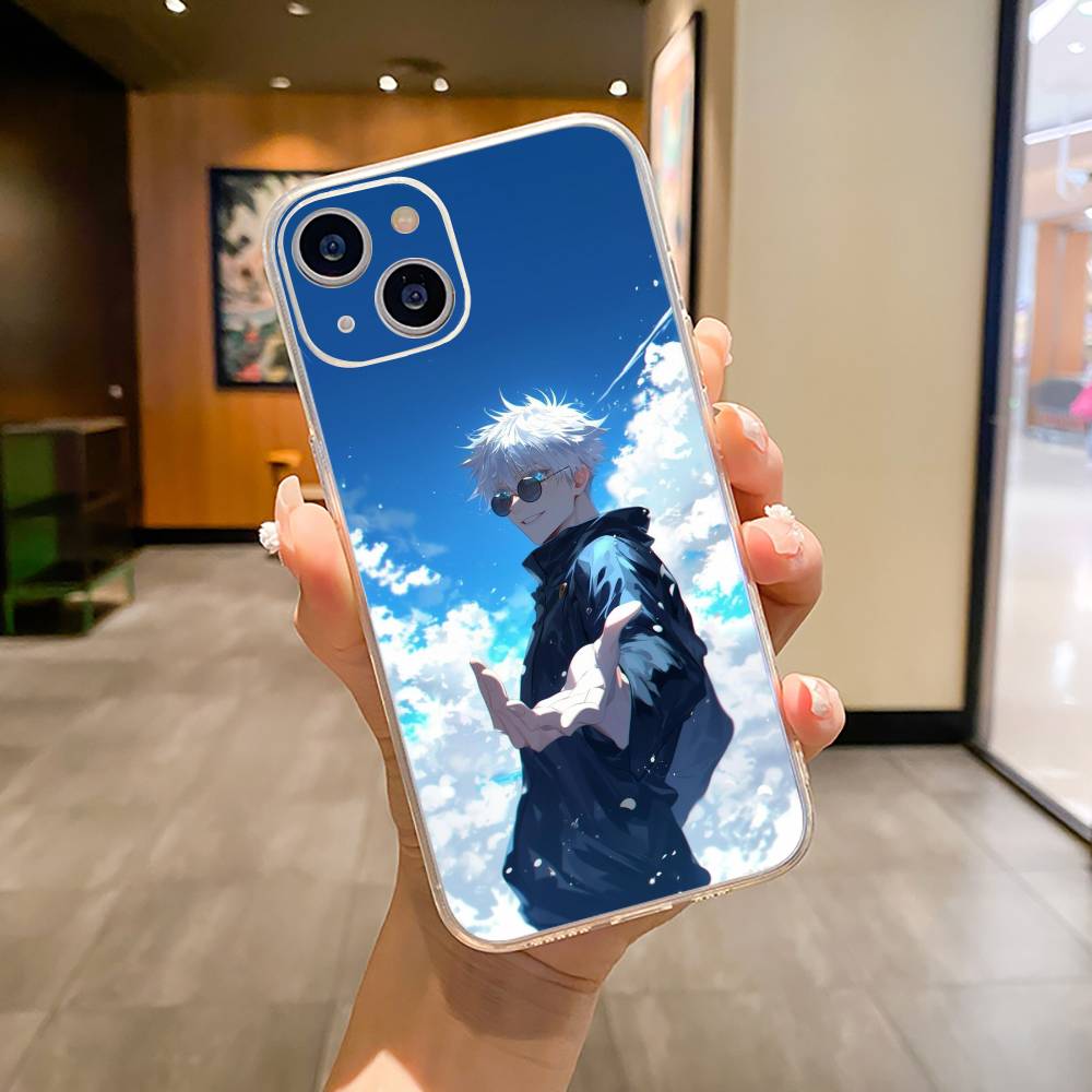 Favorite Anime Characters-S-Satoru G-Gojo Phone Case For iPhone17,16,15,14,13,12,Pro Max, Plus   Soft Silicone Transparent Cover