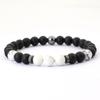 Frosted Black Onyx 8mm Tiger Eye Stone Beaded Bracelet Men Couple Natural Strings Casual Accessories Holiday Gifts