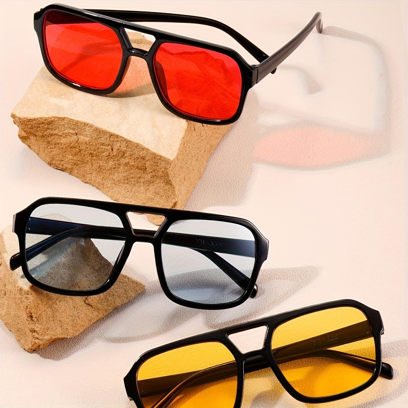 3Pairs Fashionable women s glasses with square frames, trendy retro outdoor sunglasses, glasses