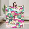 Saiki K Anime Blanket Fleece  Cozy Super Soft Throw Blankets for Sofa Bedspreads