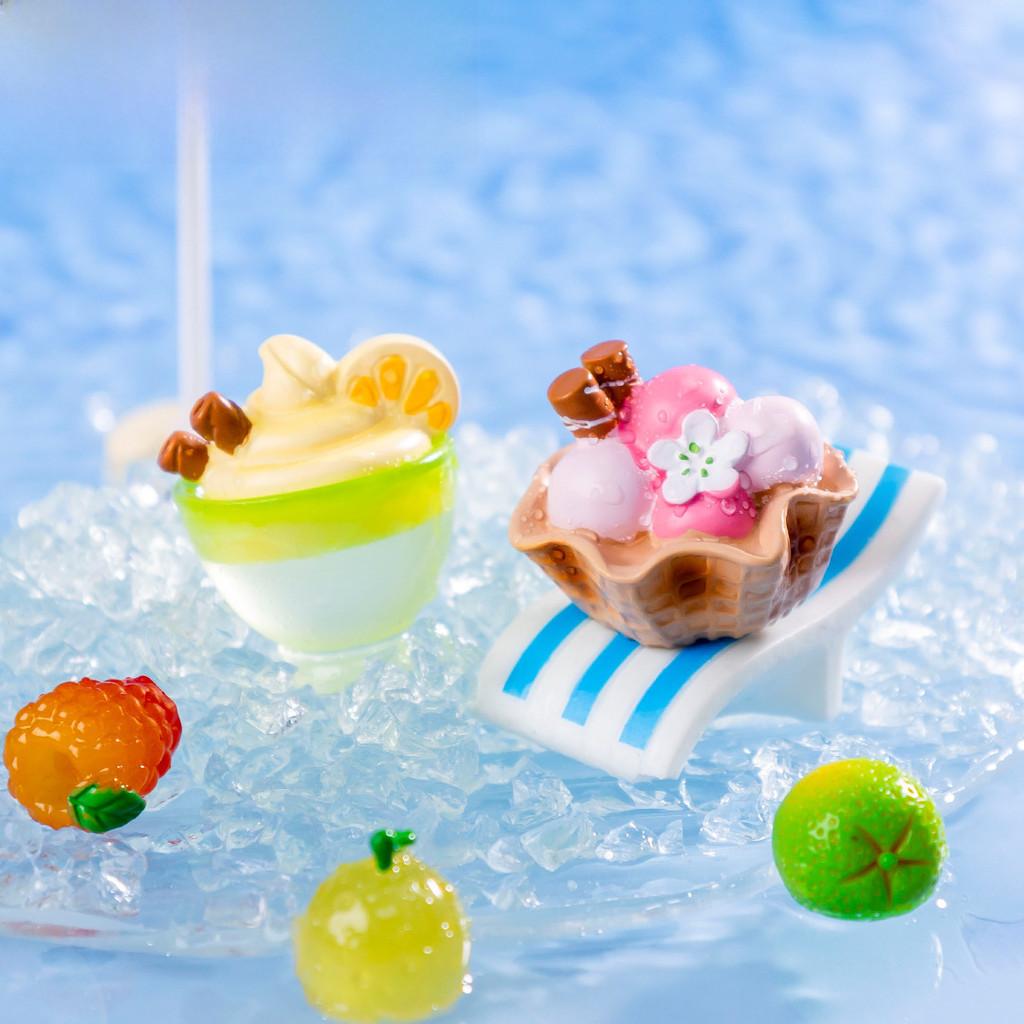 Creative Summer Ice Cream Resin Miniature Decorative Cup Set For Diy Projects