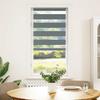 Double Zebra Blind Dark Grey 60x100 cm Fabric Width 55.9 cm Polyester