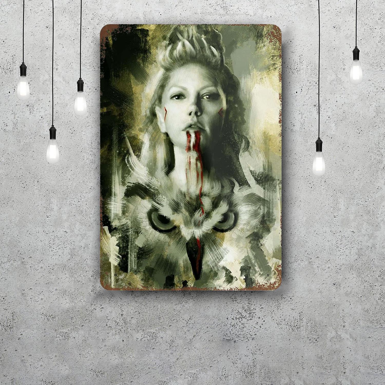 

lagertha Vintage Metal Tin Signs Posters Decor Retro Metal Plaque Wall Art Decor for Garage Bar 20x30cm（7.8x11.8inch）