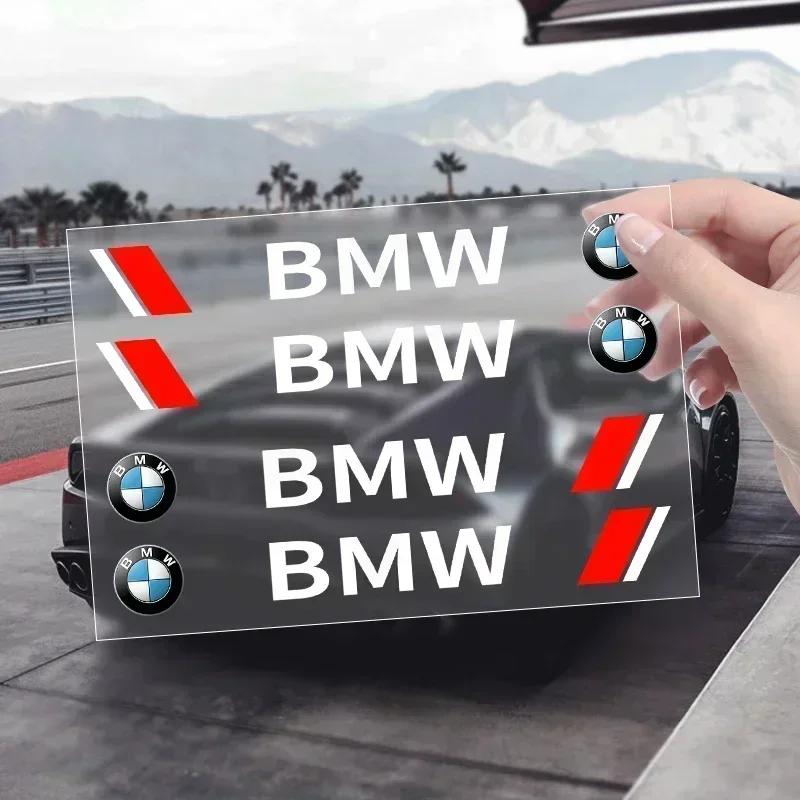 X5 B4 2025 Hot 4pcs Car Styling Door Handle Stickers Tire Rear View Mirror Decals For BMW E46 E85 E60 F10 E39 F30 E36 F20 E87 E9