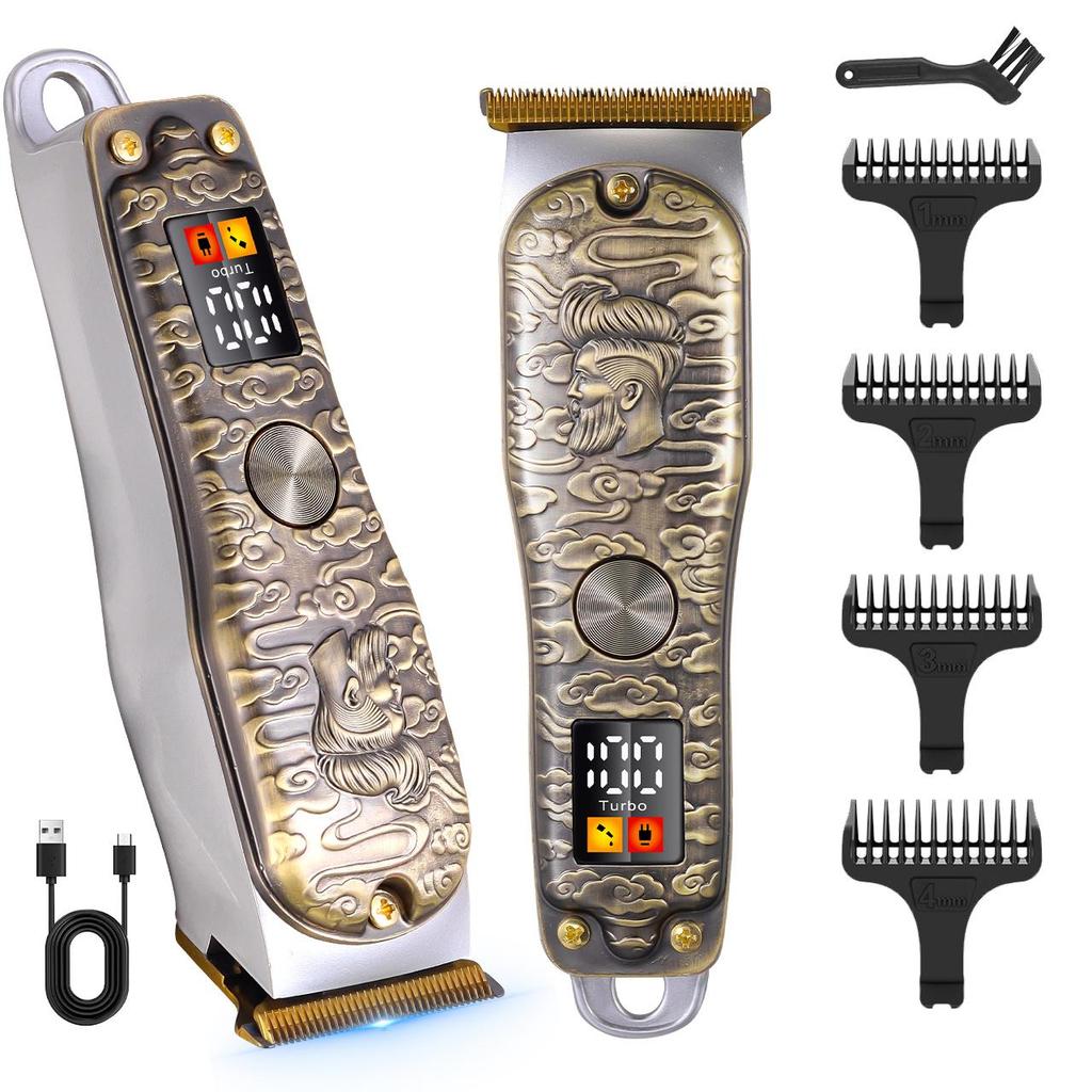 Hatteker Hair Clipper Men‘s Beard Trimmer Professional Cordless Rechargeable Hair Cutter Kit Barber Shop Strong Power