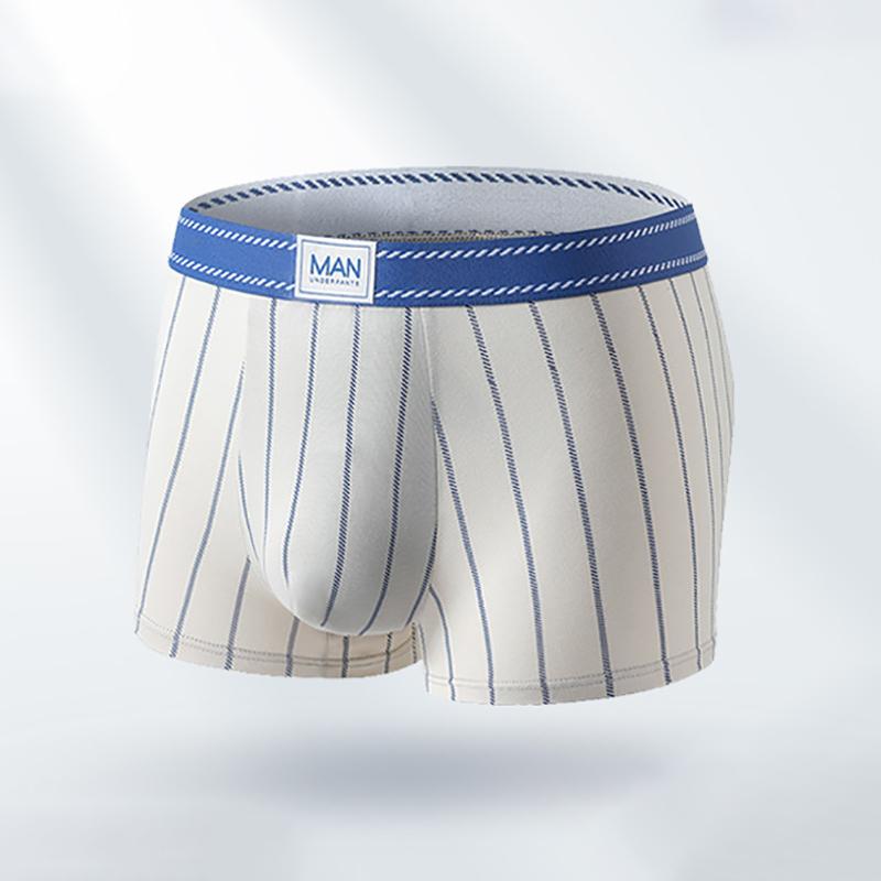 

Мужское нижнее белье в полоску большого размера, трусы для мальчиков, трусы, большие боксеры, шорты большого размера, трусики Xl-4xl 2XL бежевый
