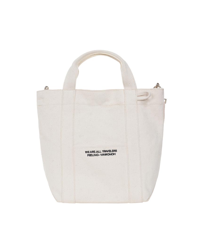 Viamonoh Daily Tote Canvas Bag (Ivory)