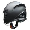 LEAD FLX Motorcycle Jet Helmet with Inner Shield, Matte Black, Size L (Under 59-60cm)