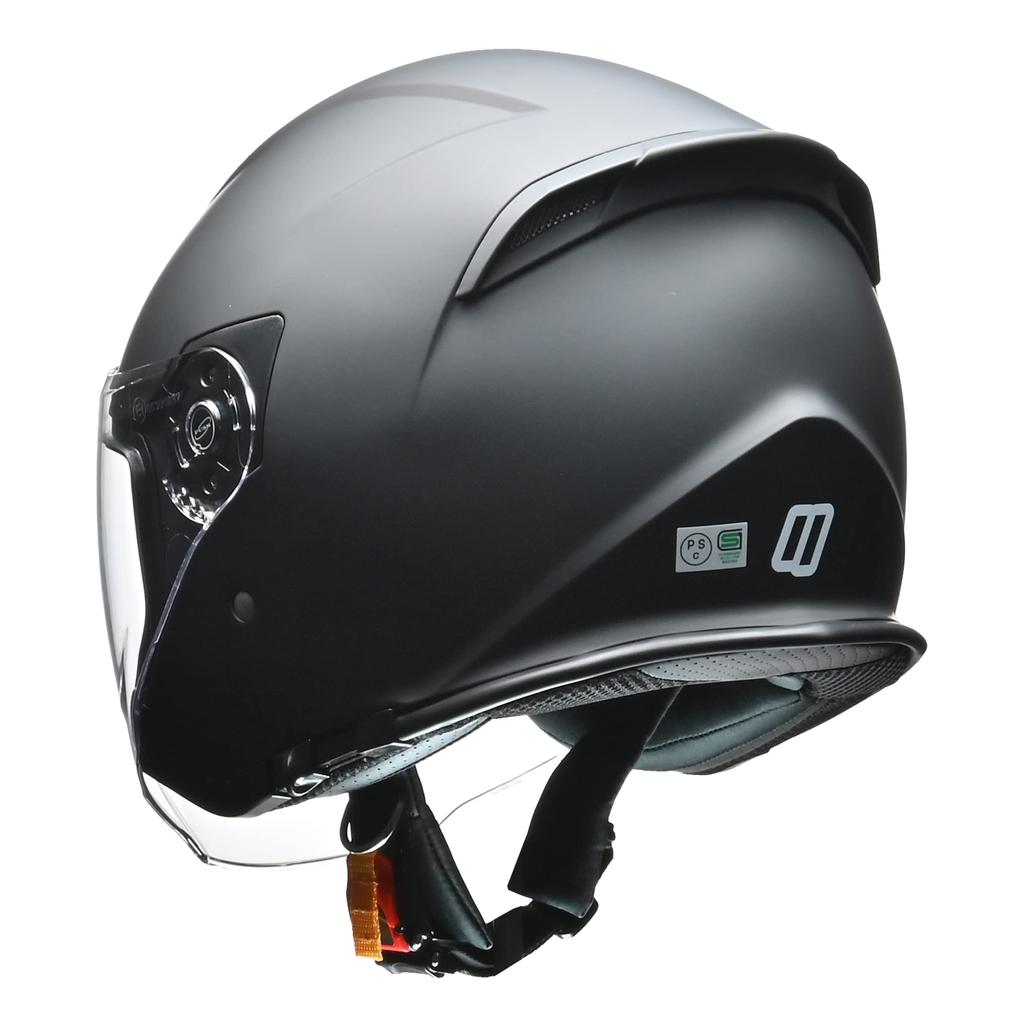 LEAD FLX Motorcycle Jet Helmet with Inner Shield, Matte Black, Size L (Under 59-60cm)