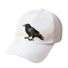 49MD Unisex Baseball Cap with Gothic Embroidery Crow Adjustable Snapbacks Dad Hat for Daily Activity Outdoor Sunproof Headwear