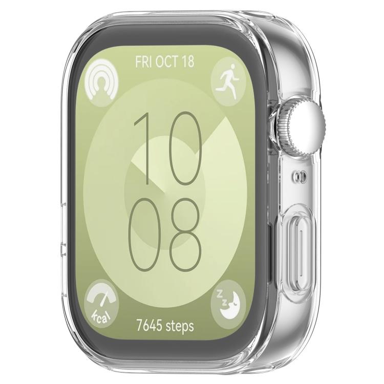 

Защитный чехол для часов с гальваническим покрытием TPU с полным покрытием For Huawei Watch Fit 3 прозрачный