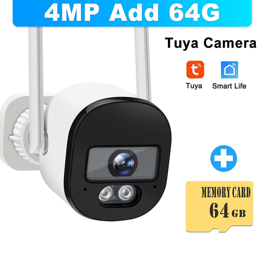 Tuya Bullet Camera Outdoor 4MP 5G WiFi IP Camera 120° Wide Angle Smart Home Security Protection CCTV Surveillance Cameras Alexa