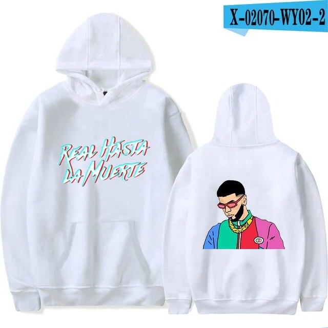 Anuel AA Printed Hoodies Sweatshirt Coat Real Hasta La Muerte casual Tracksuit Costume Unisex Women Clothing Anime Pullover Hoodie