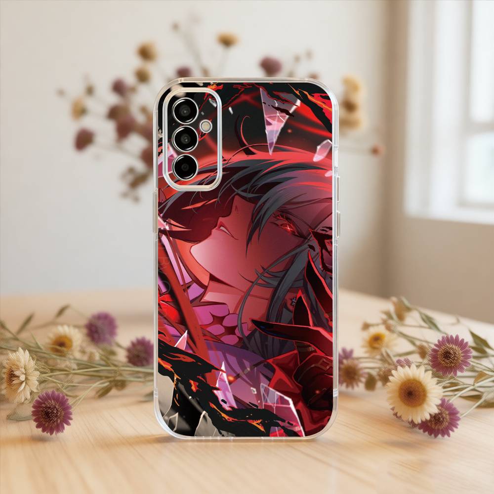 Genshin Impact Arlecchino Phone Case Transparent Silicone Soft For SamsungA10,12,20,21S,30,31,40,50,51,52,70,71