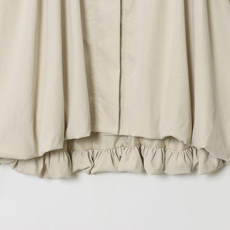 Za New Fall Women's Clothing 2025 Fashion Style French Fashion All-Match Ruffle Turtleneck Tops Short Coat