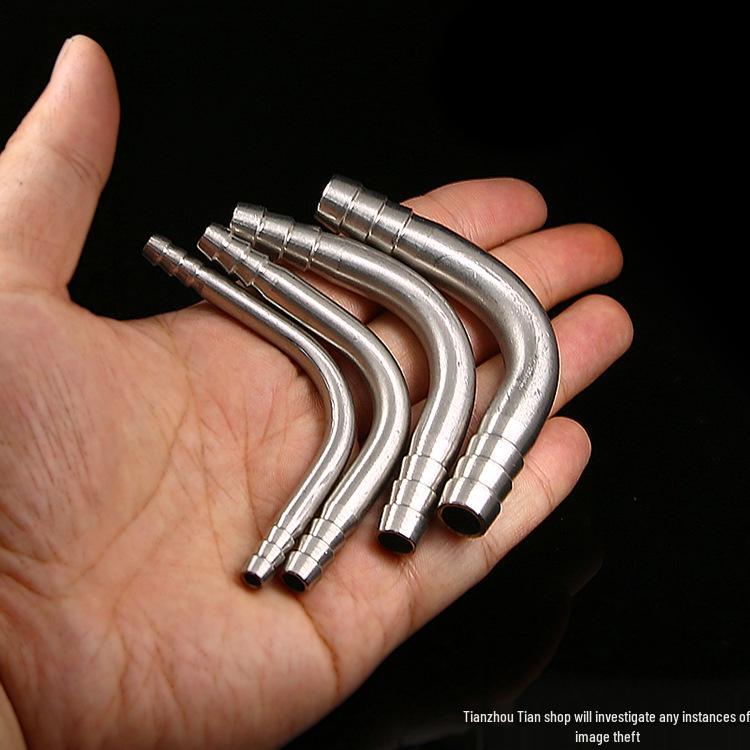 304 Stainless Steel 90° Welded Elbow Hose Fitting - Sizes 6, 8, 10, 12