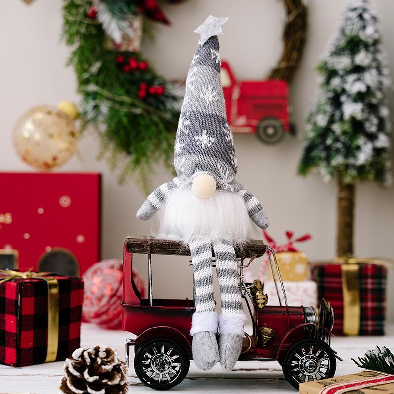 Christmas Faceless Doll Glowing Gnome LED Light Plush Knitting Crafts Xmas Home Doll Ornament New Year Kid Birthday Gift Decor