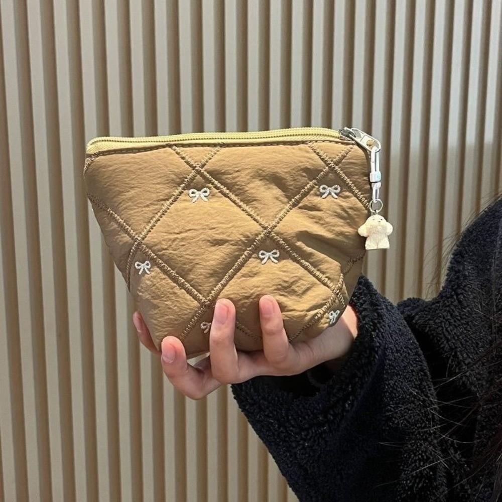 with Zipper Makeup Bag Cute Bow Jewelry Storage Bag Creative Cosmetic Bag  Daily Use