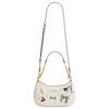 Coach Teri 25 Pin Decoration Leather Crossbody Shoulder Bag Medium Women Bags Chalk-White CCE87-IMCHK