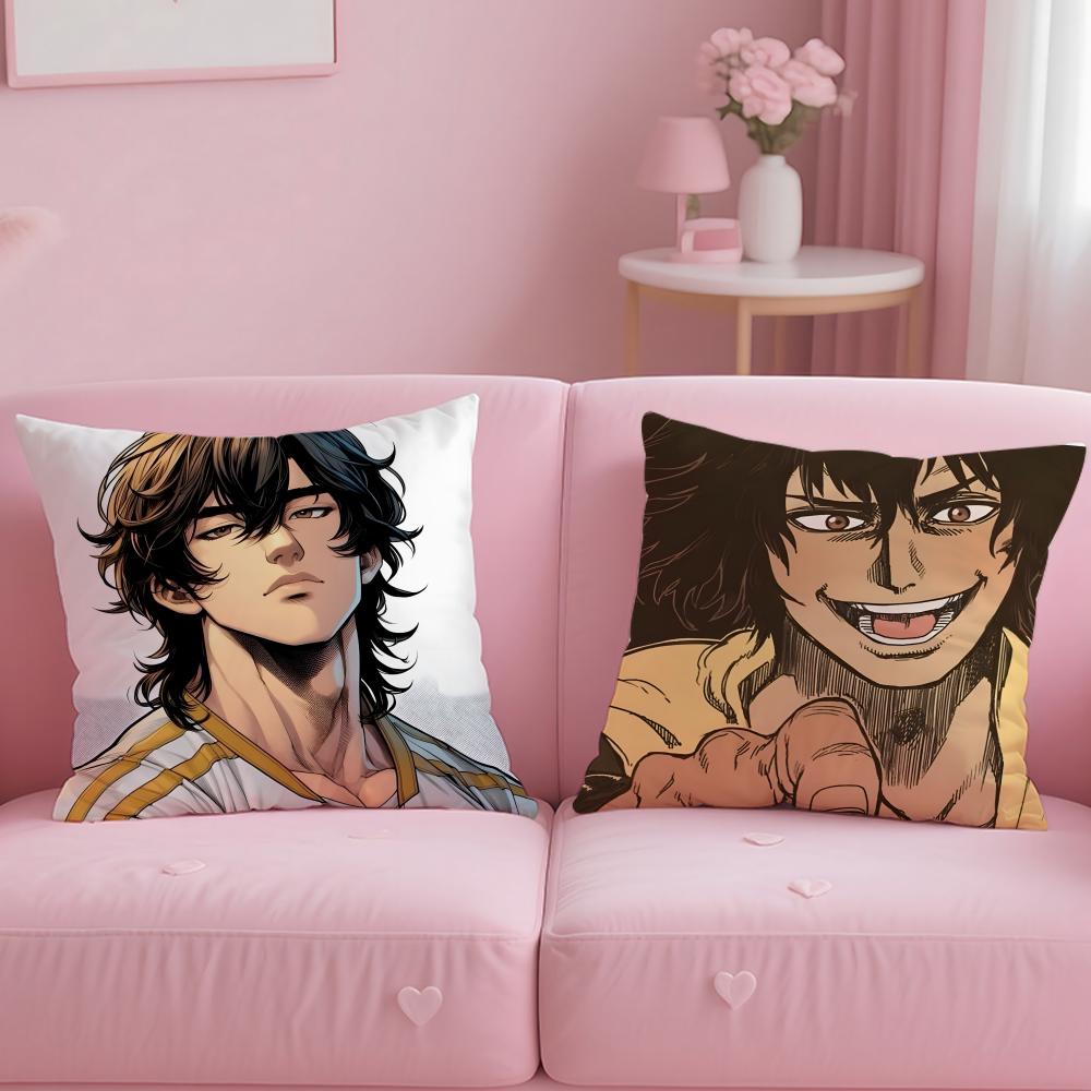 Popular Anime Kengan Ashura Cushion Cover Soft & Easy-Wash Pillow Case – Versatile for Couch, Bed, Travel and Office