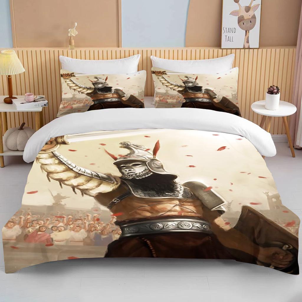 10 Sizes Cartoon Roman Gladiator Bedding Set Colorful Home Textile Duvet Covers Pillowcases Bedclothes Kids Gift Bedding Set