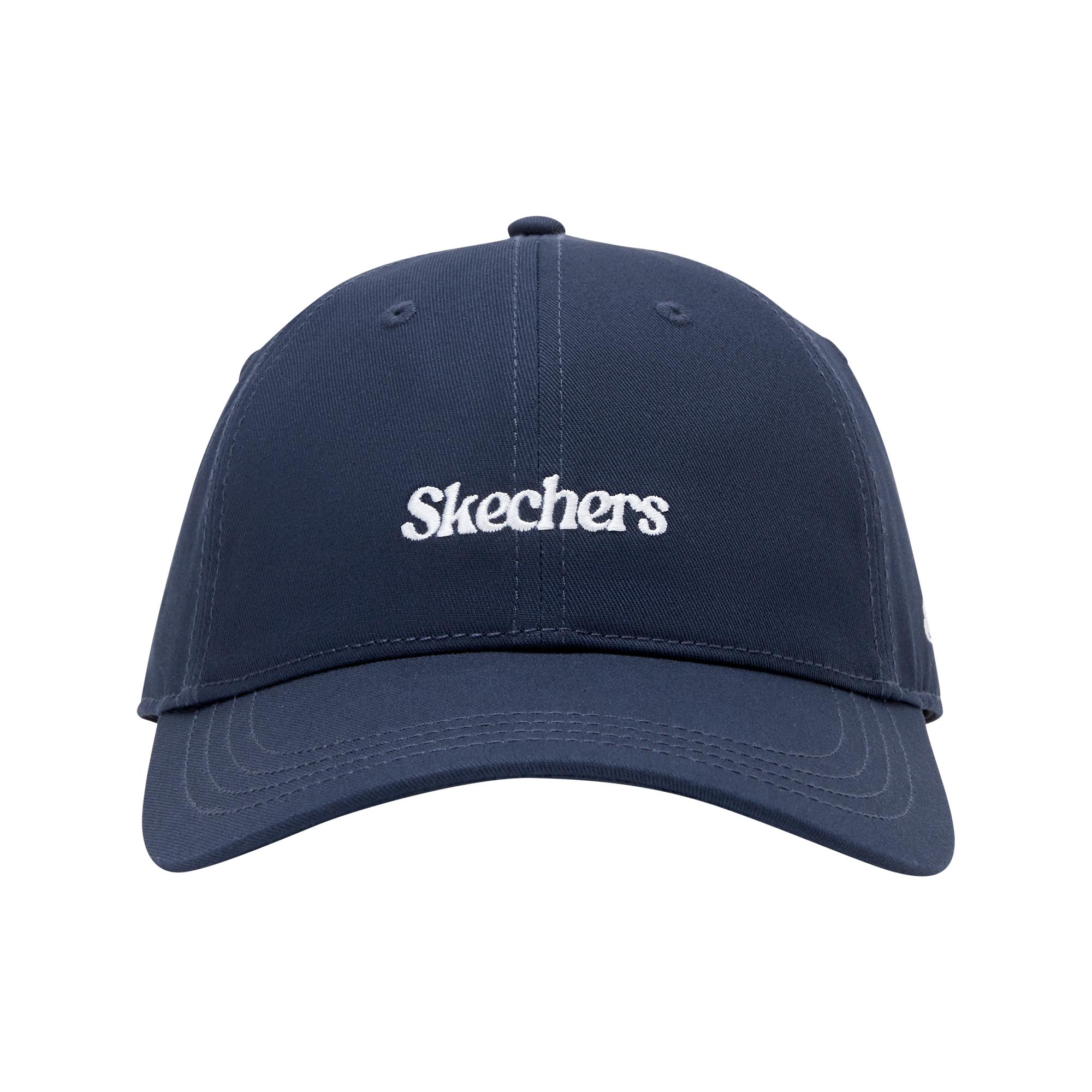 Skechers Базовая Спортивная Серия Ретро Дизайн Логотипа Повседневная Универсальная Хлопковая Бейсболка Унисекс Шляпы Темно-Синий L226U060-002Z M