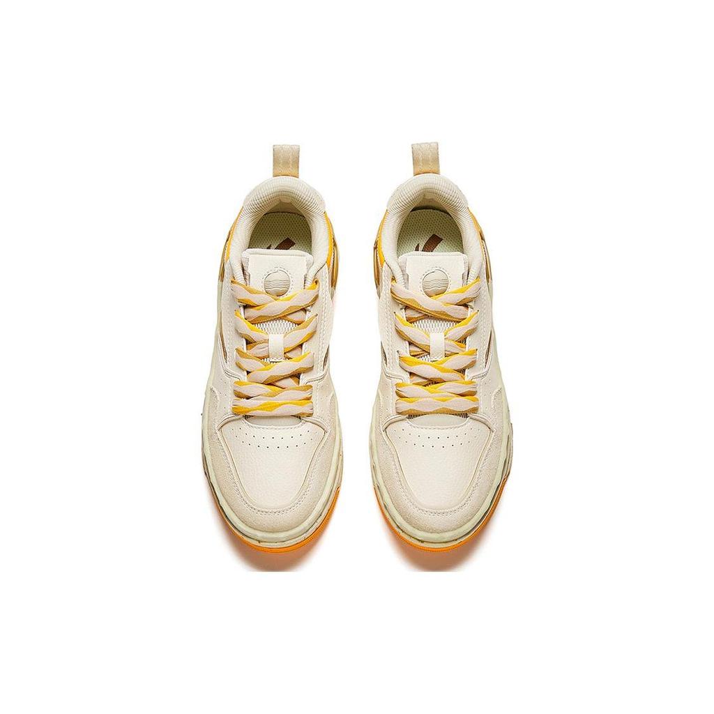 Anta Aotu Pineapple Bag Non-Slip Wear-Resistant Low-Top Skate Shoes Women sneaker White Orange 922338093-1