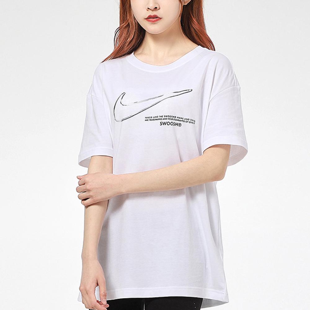 Nike Breathable Casual Round Neck Short Sleeve T-Shirt Women Tops White DB9812-100