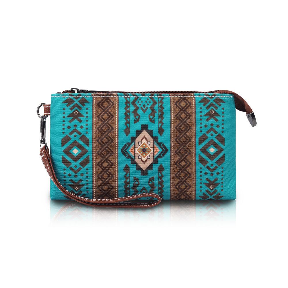 

Женская сумка на запястье в богемном стиле с ретро европейским и американским кошельком подходит для поездок на работу 20.5*11.5*1.3cm