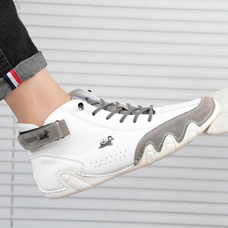 Men's Ankle Boots Winter 2025 Men High Top Sneakers Outdoor Lace-Up Casual Leather Shoes Fashion Loafers Luxury Motorcycle Boots