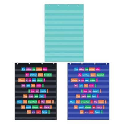 Wall Hanging Pocket Charts Standard Pocket Charts 10 Clear Pockets Words Chart for Classroom Home Office Use