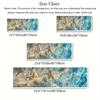 1Pcs Beach Starfish & Shells Ocean Floor Non-Slip Washable Area Rug Runner for Entryway, Living Room, Bedroom & Patio